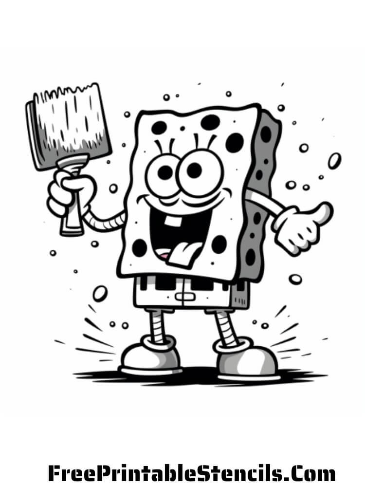 Free printable spongebob stencils and silhouettes