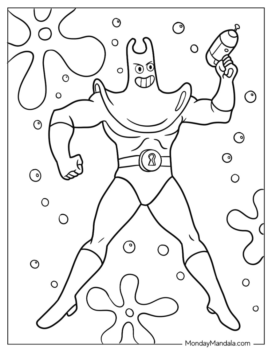 Spongebob coloring pages free pdf printables