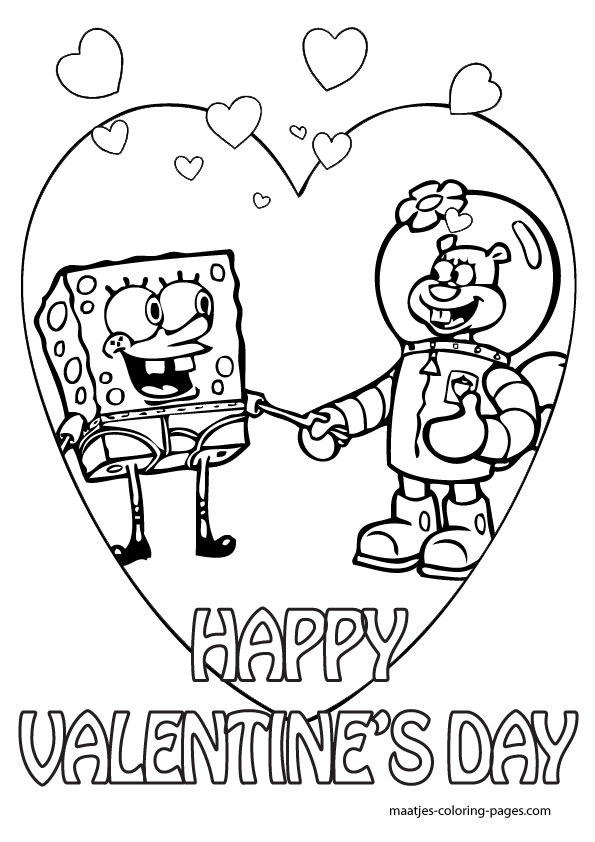 Spongebob valentines day coloring pages for kids valentine coloring pages valentines day coloring page valentine coloring