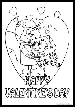 Valentines day colouring pages