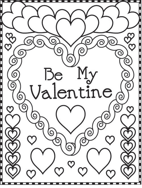 Valentine coloring pages