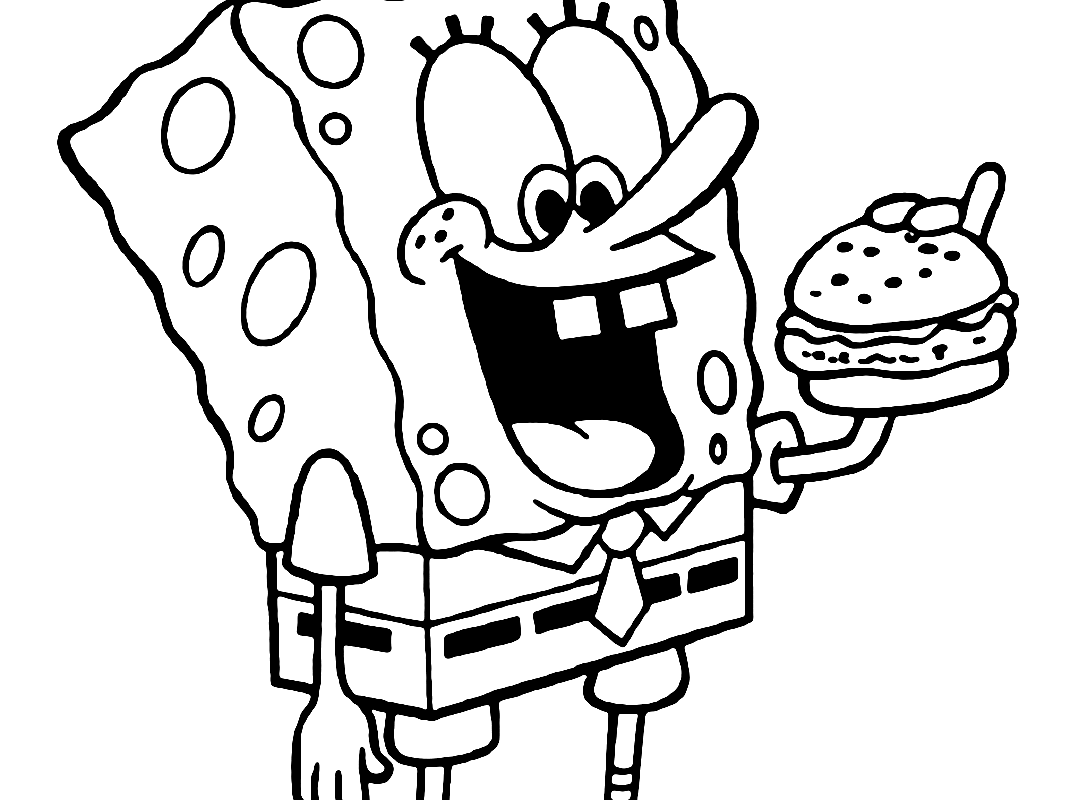 Spongebob coloring cool printable images print color craft