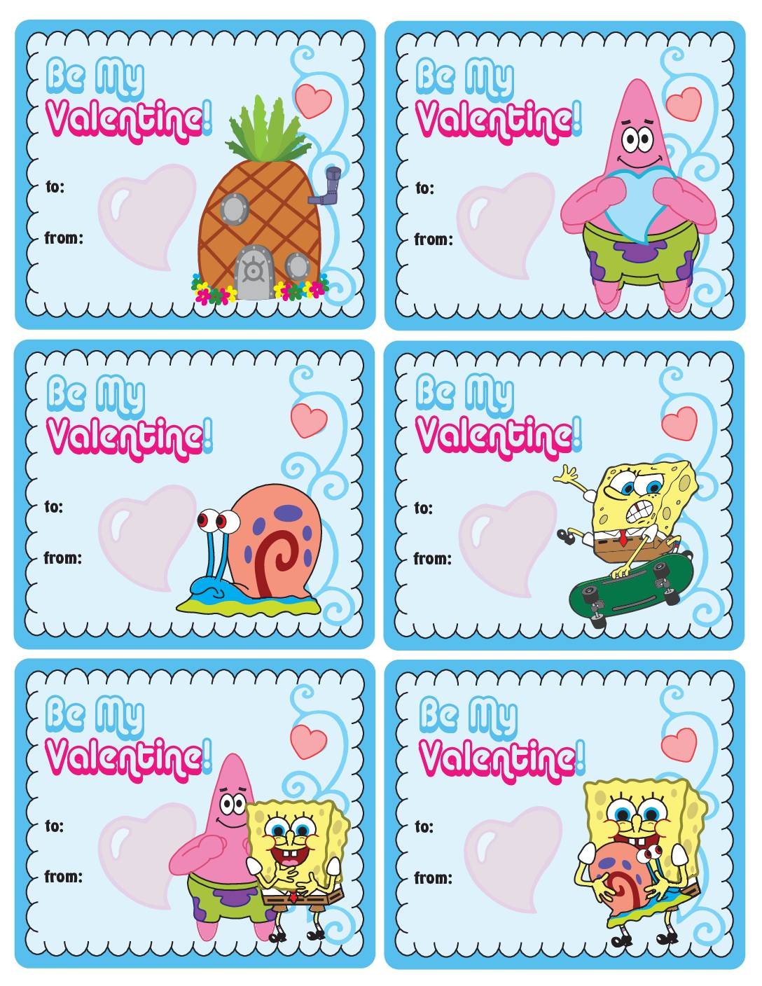 Spongebob valentines