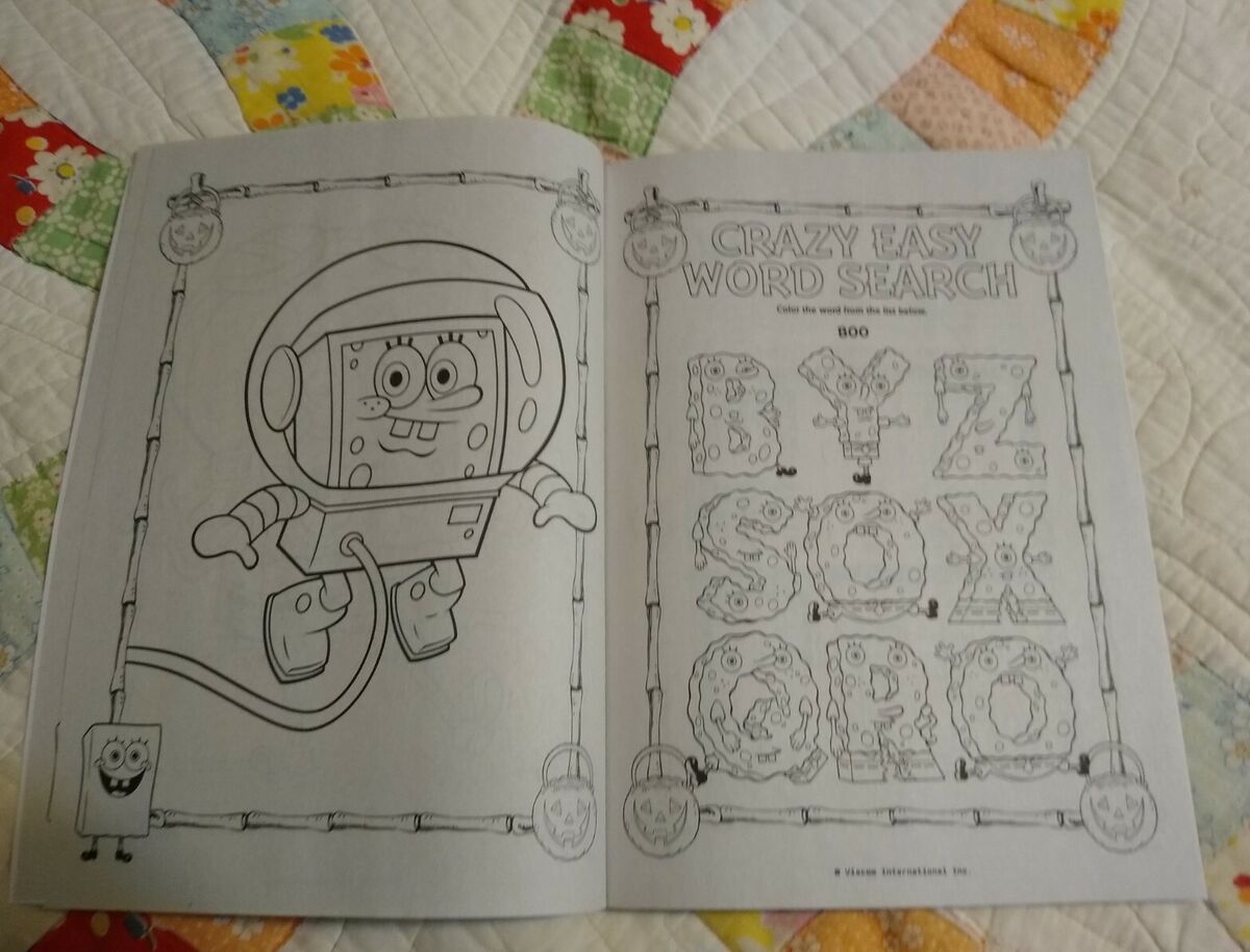 Spongebob squarepants srypants halloweenðjumbo coloring activity book new