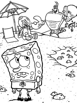 Spongebob squarepants coloring page