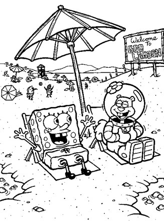 Spongebob squarepants coloring page