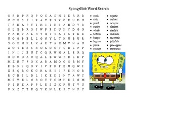 Spongebob printable games tpt