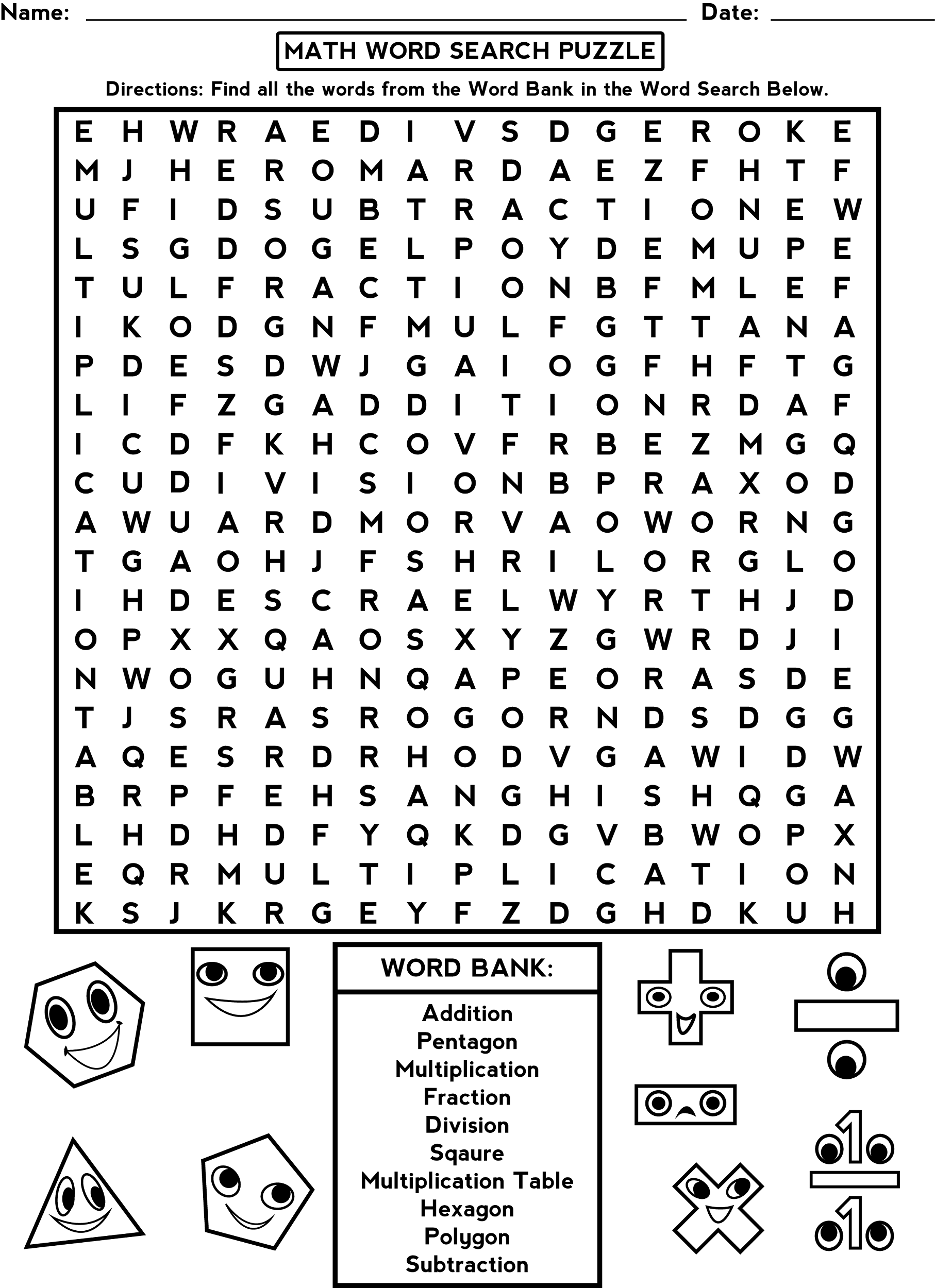 Printable word search worksheets activity shelter