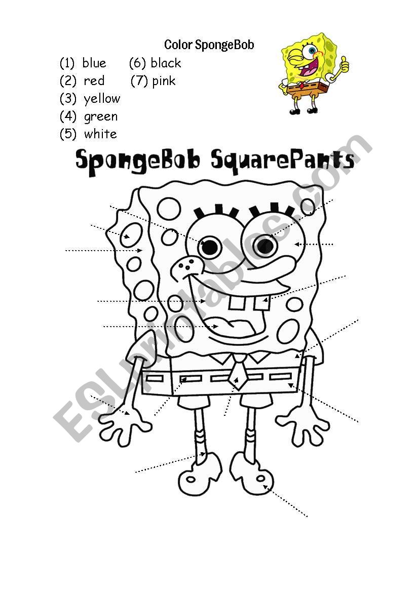 Coloring spongebob