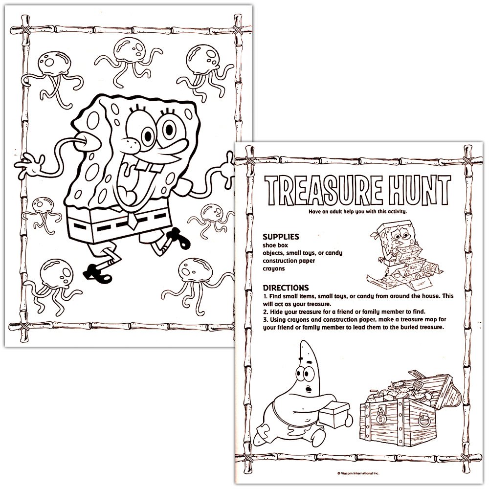 Spongebob squarepants coloring book set with coloring book imagine ink mess