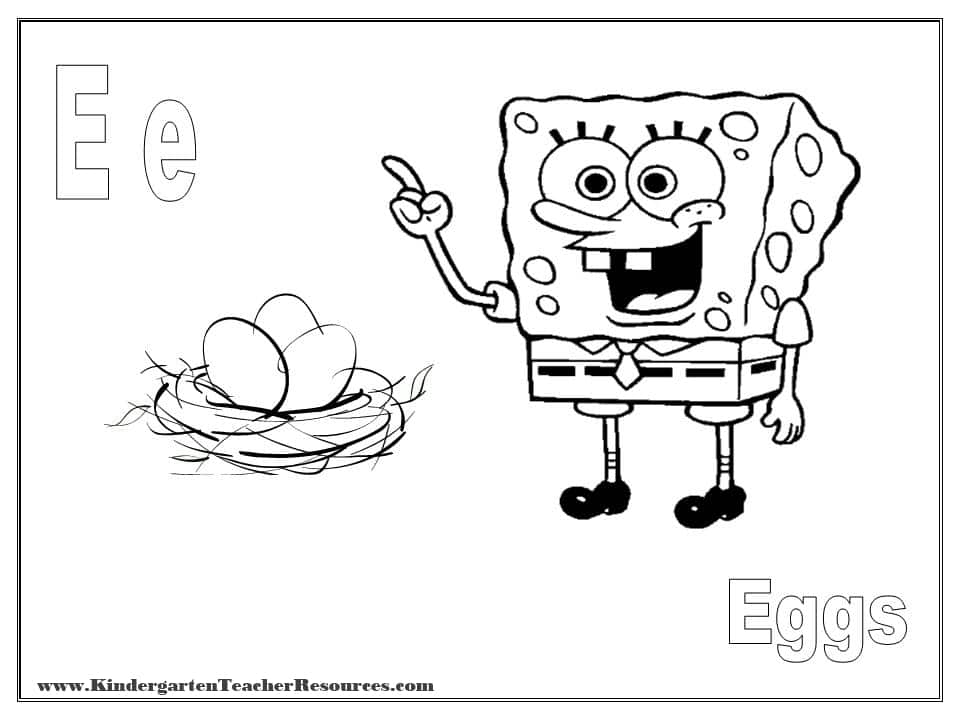 Spongebob alphabet coloring pages