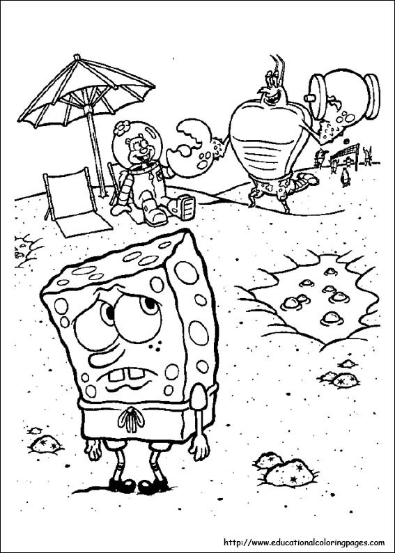 Spongebob coloring pages free for kids