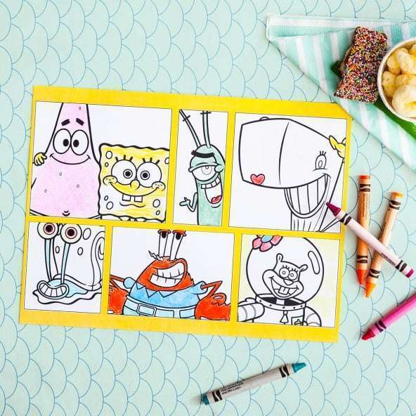 Free spongebob coloring pages and activities