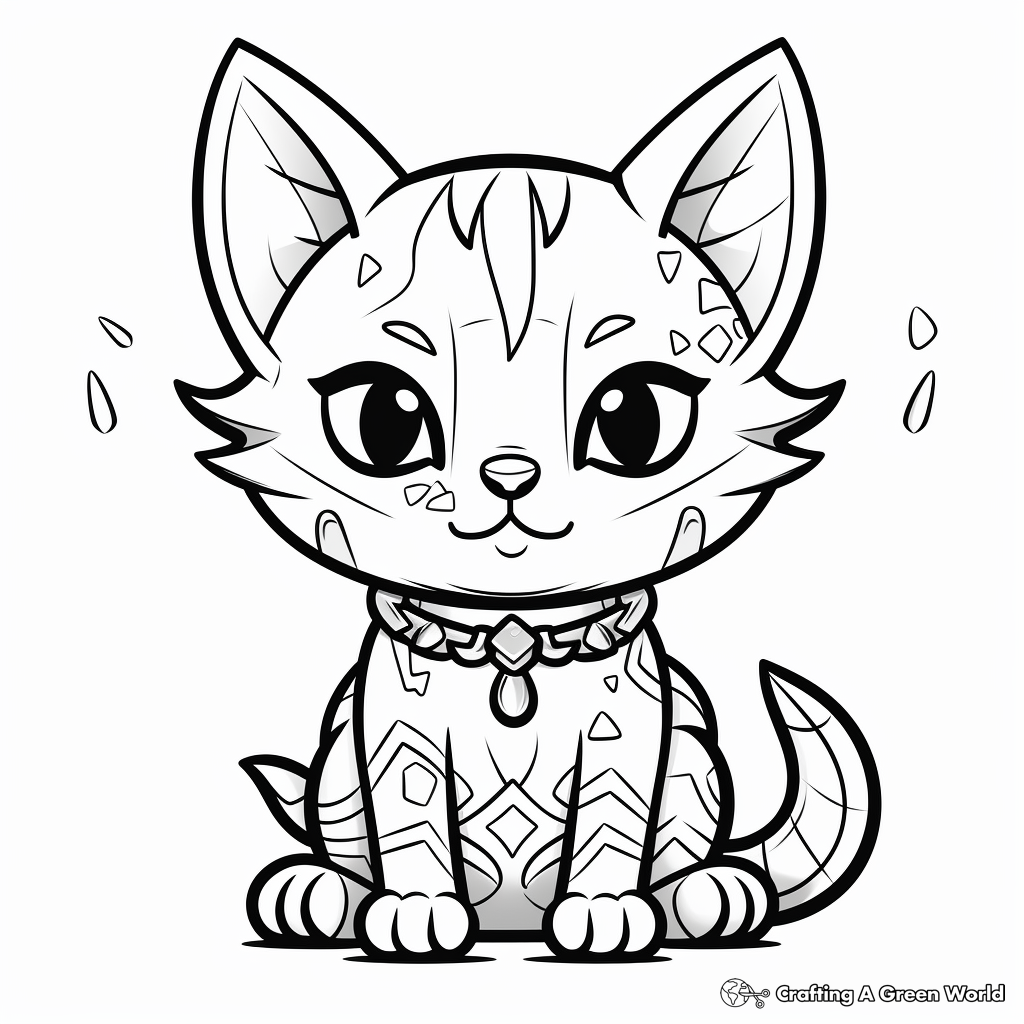 Halloween cat coloring pages