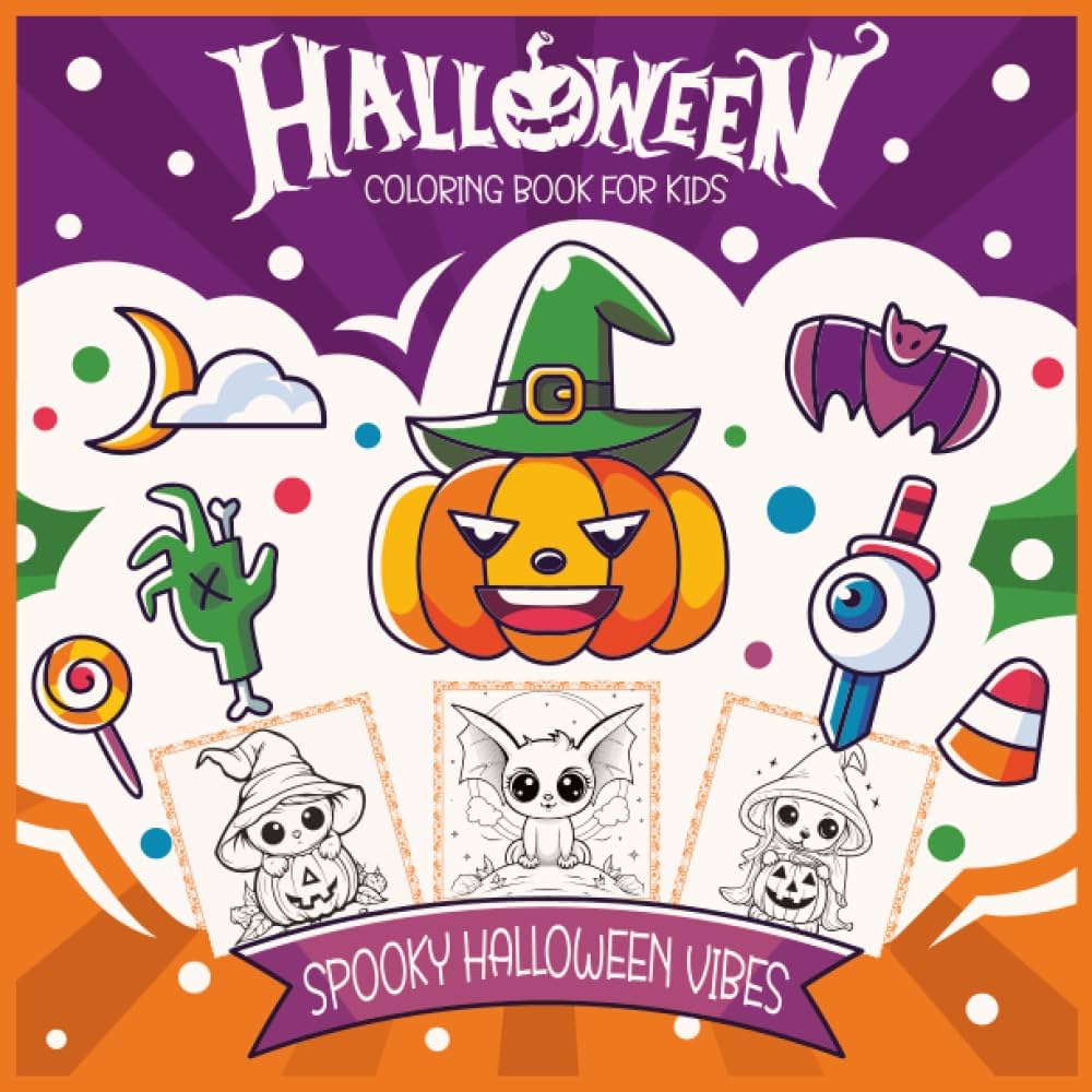 Spooky halloween vibes halloween coloring book for kids embrace the magic with spooky cute halloween illustrations for kids to color with playful houses and more halloween gifts for kids