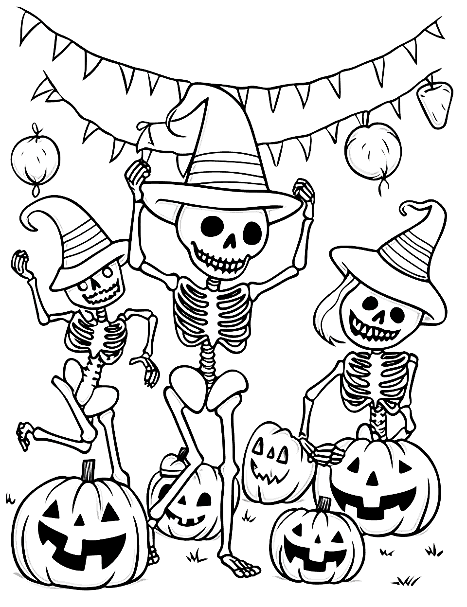 Halloween coloring pages free printable sheets