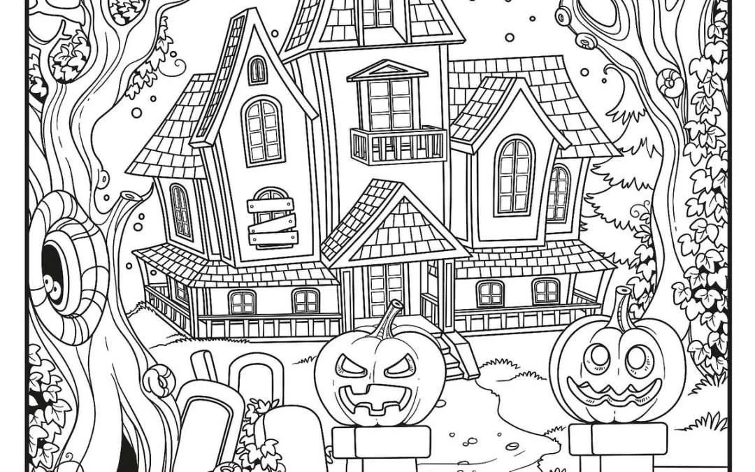 Swim u blog day a spooky halloween colouring sheet