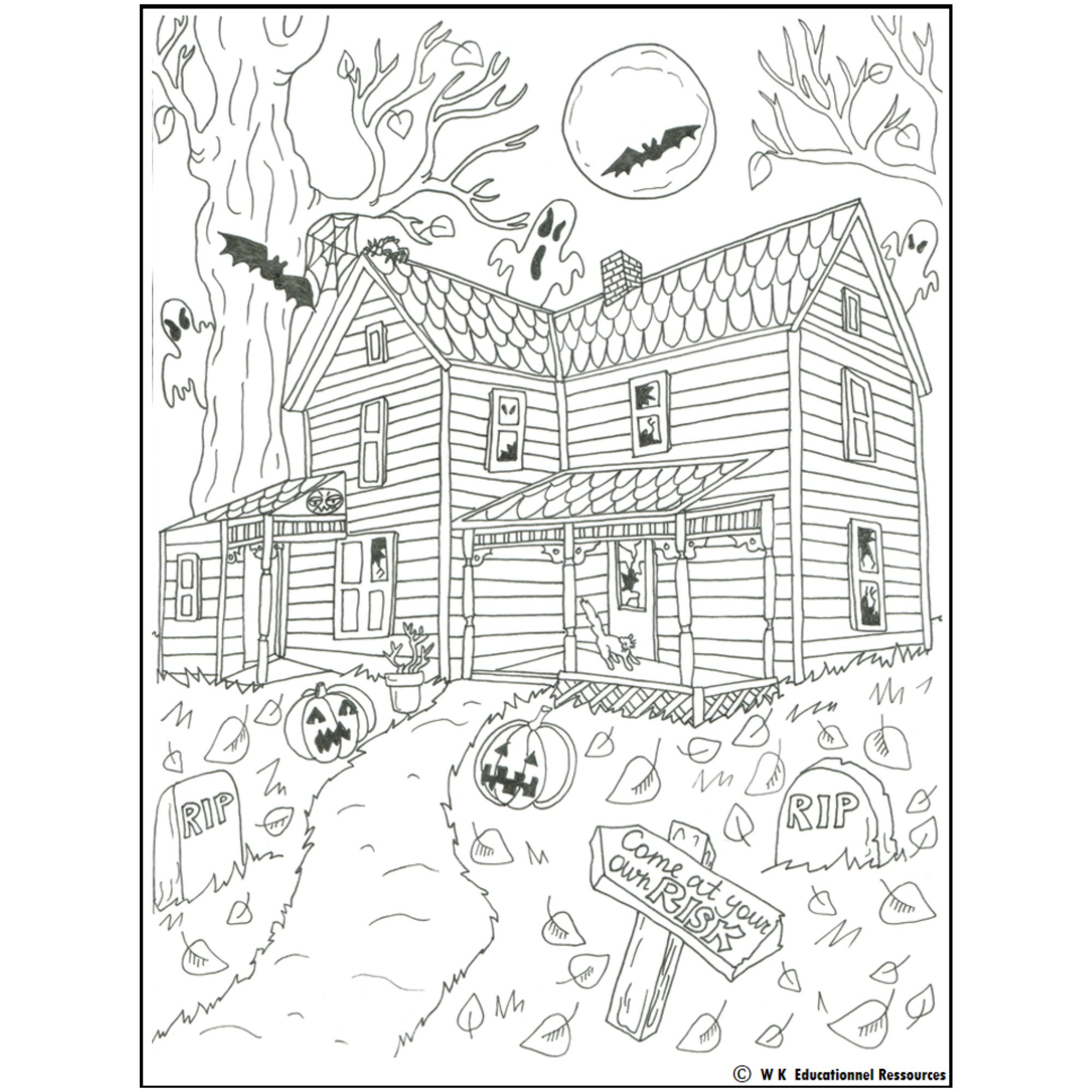 Happy halloween coloring pages coloring sheets coloring book clipart printable made by teachers