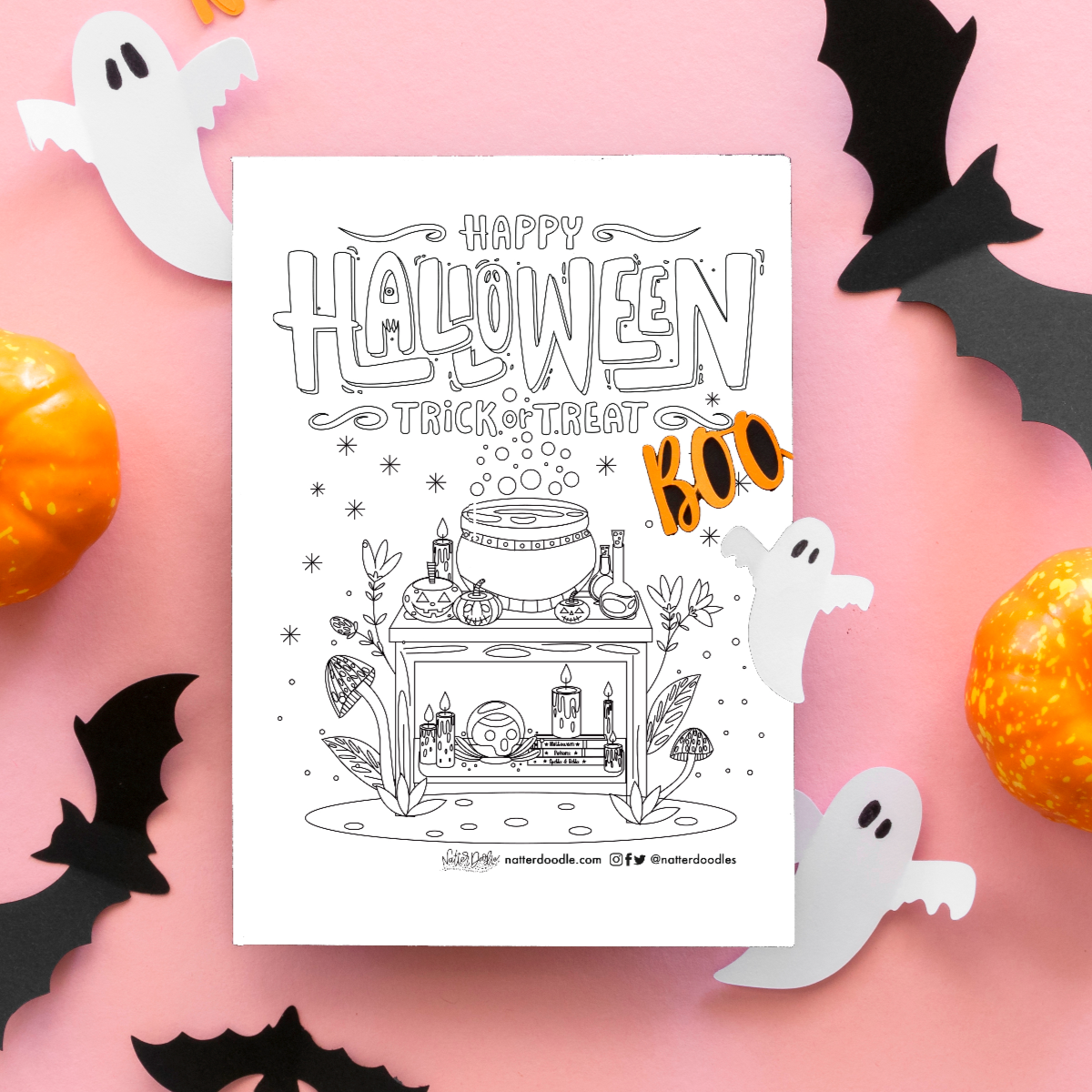 Spooky halloween coloring pages