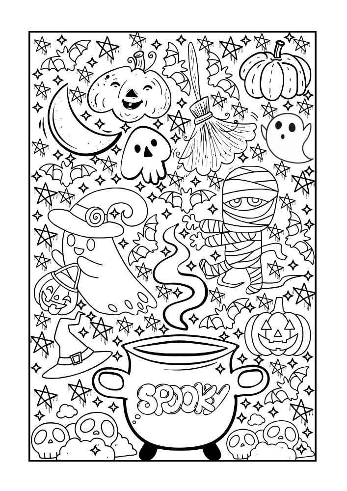 Free halloween coloring pages for adults spooky fun for grown