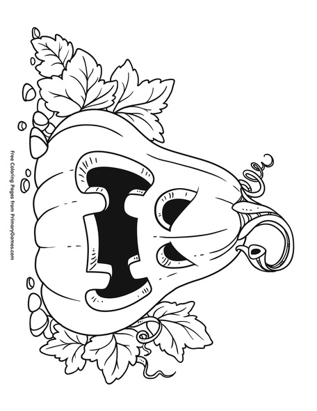 Scary pumpkin coloring page â free printable pdf from