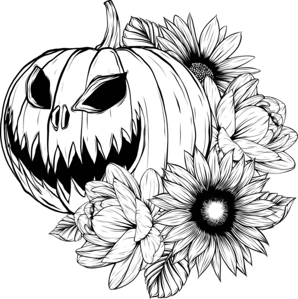 Halloween pumpkin coloring vector images