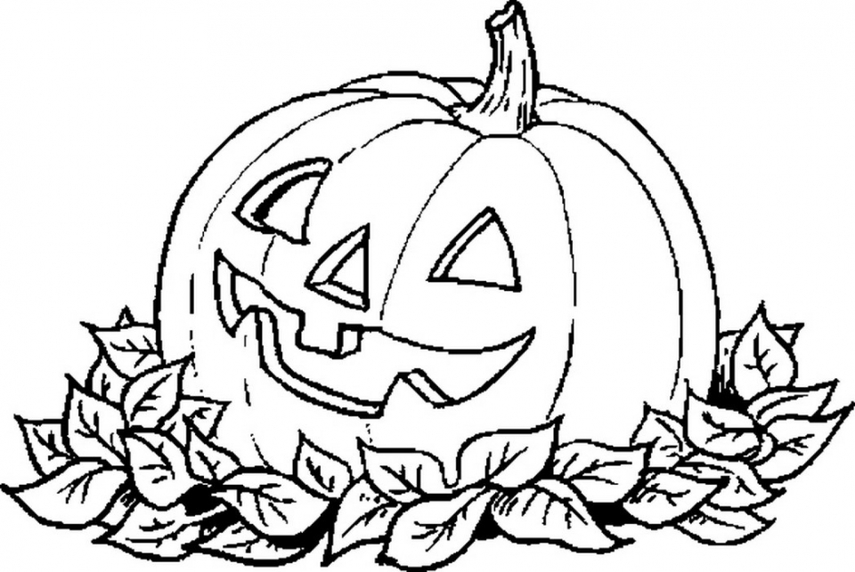 Get this scary pumpkin coloring pages for halloween