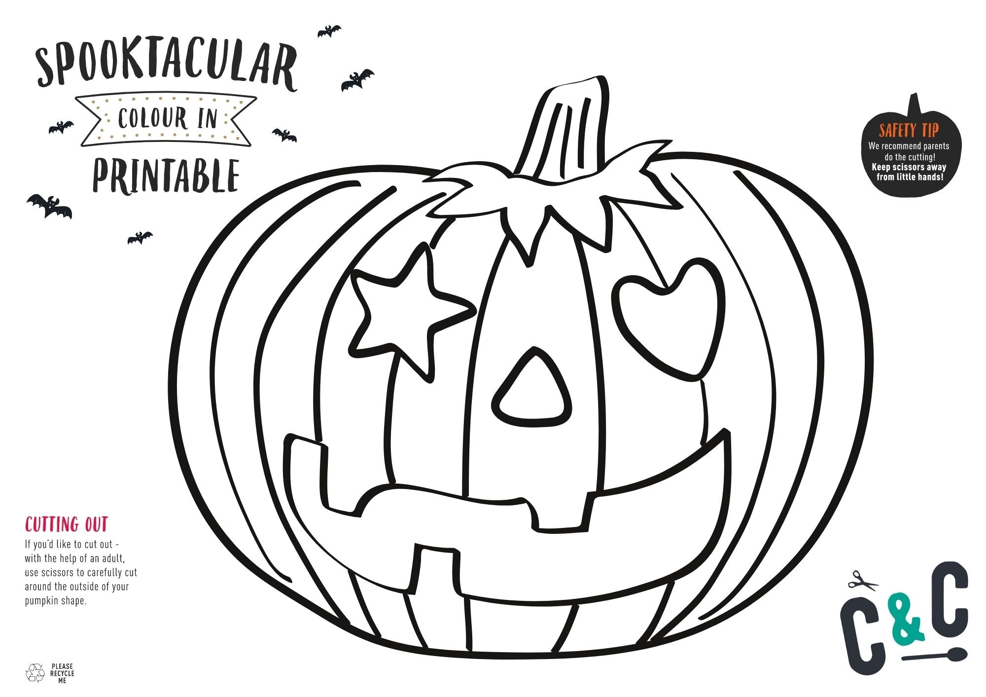 Halloween spooky pumpkin colouring download â craft crumb