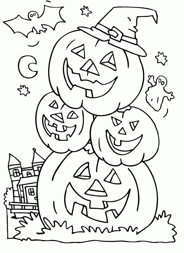 Spooky halloween coloring pages printable for free download