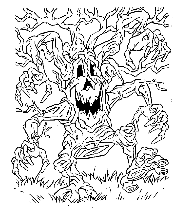 Spooky halloween coloring pages printable for free download