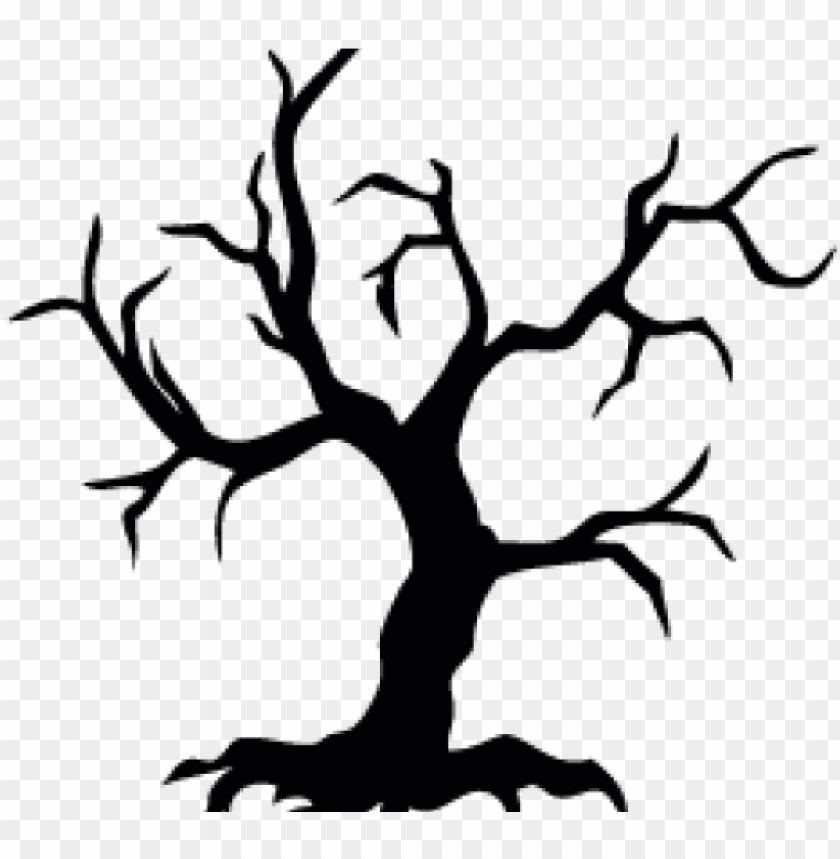 Spooky tree coloring page png transparent with clear background id png