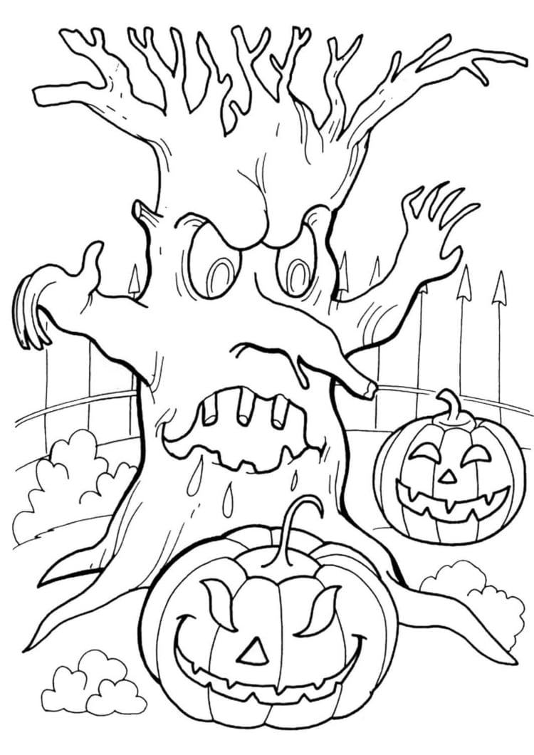 Free printable halloween coloring pages for kids adults