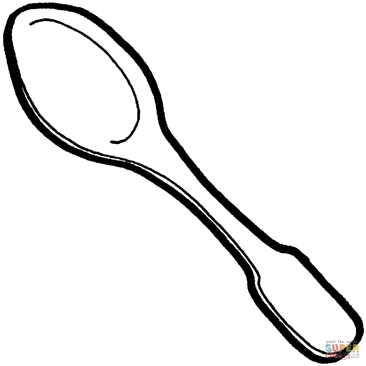 Spoon coloring page free printable coloring pages