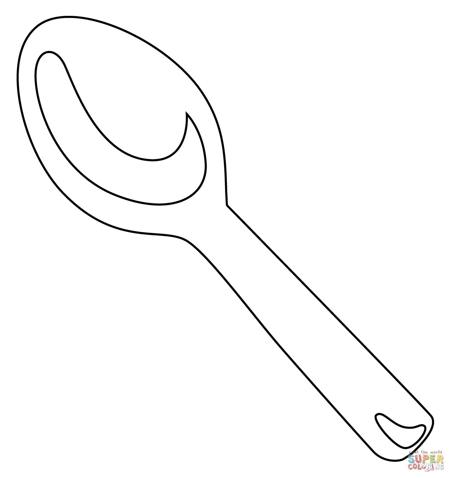 Spoon emoji coloring page free printable coloring pages