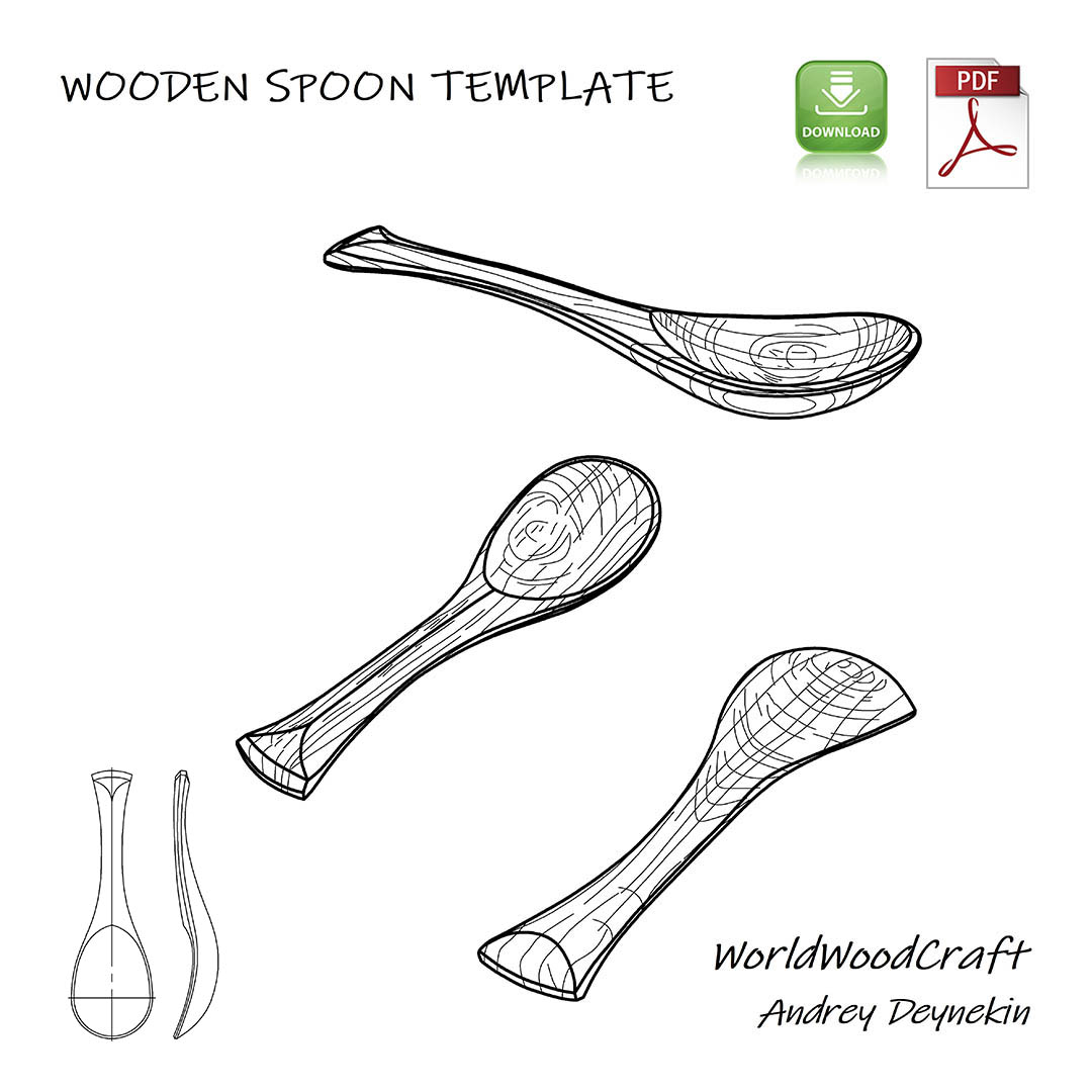 Wood spoon carving template pdf spoon carving design wooden
