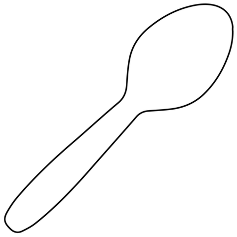 Spoon emoji coloring page free printable coloring pages