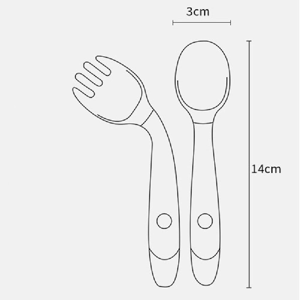 Cheap spoon for baby utensils set auxiliary food silicone spoon toddler learn to eat training bendable soft fork children tableware