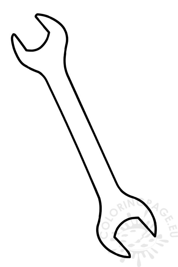 Wrench template coloring page