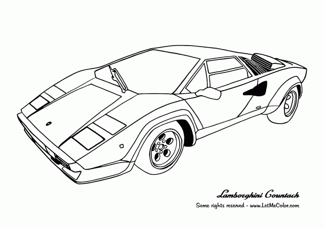 Cars coloring page lamborghini countach