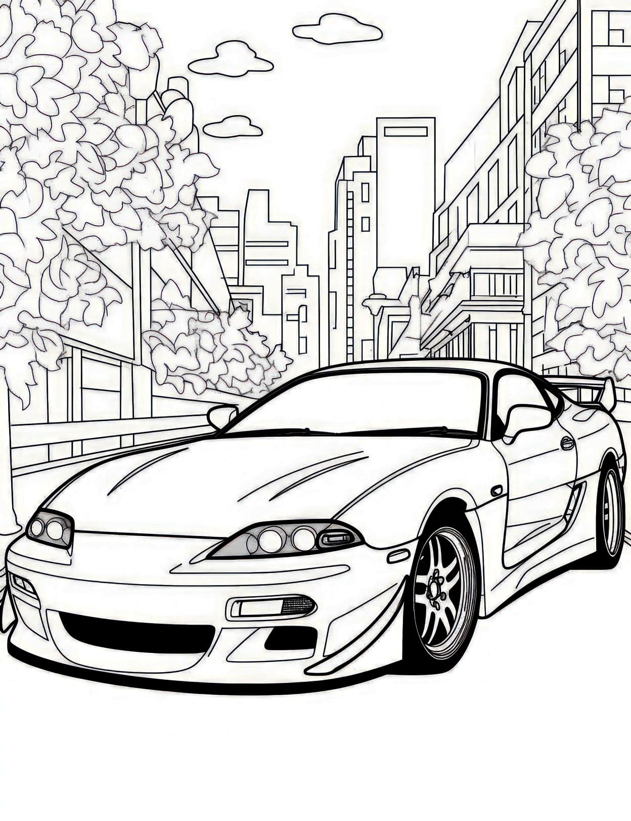 Car coloring pages for adults and kids