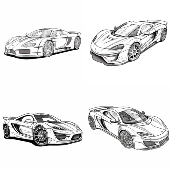 Sports car coloring pages