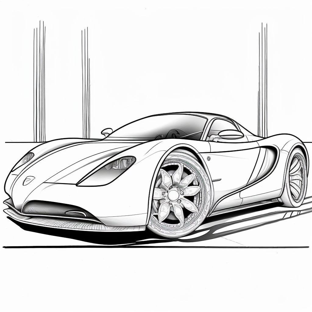 Sports car old car coloring pages