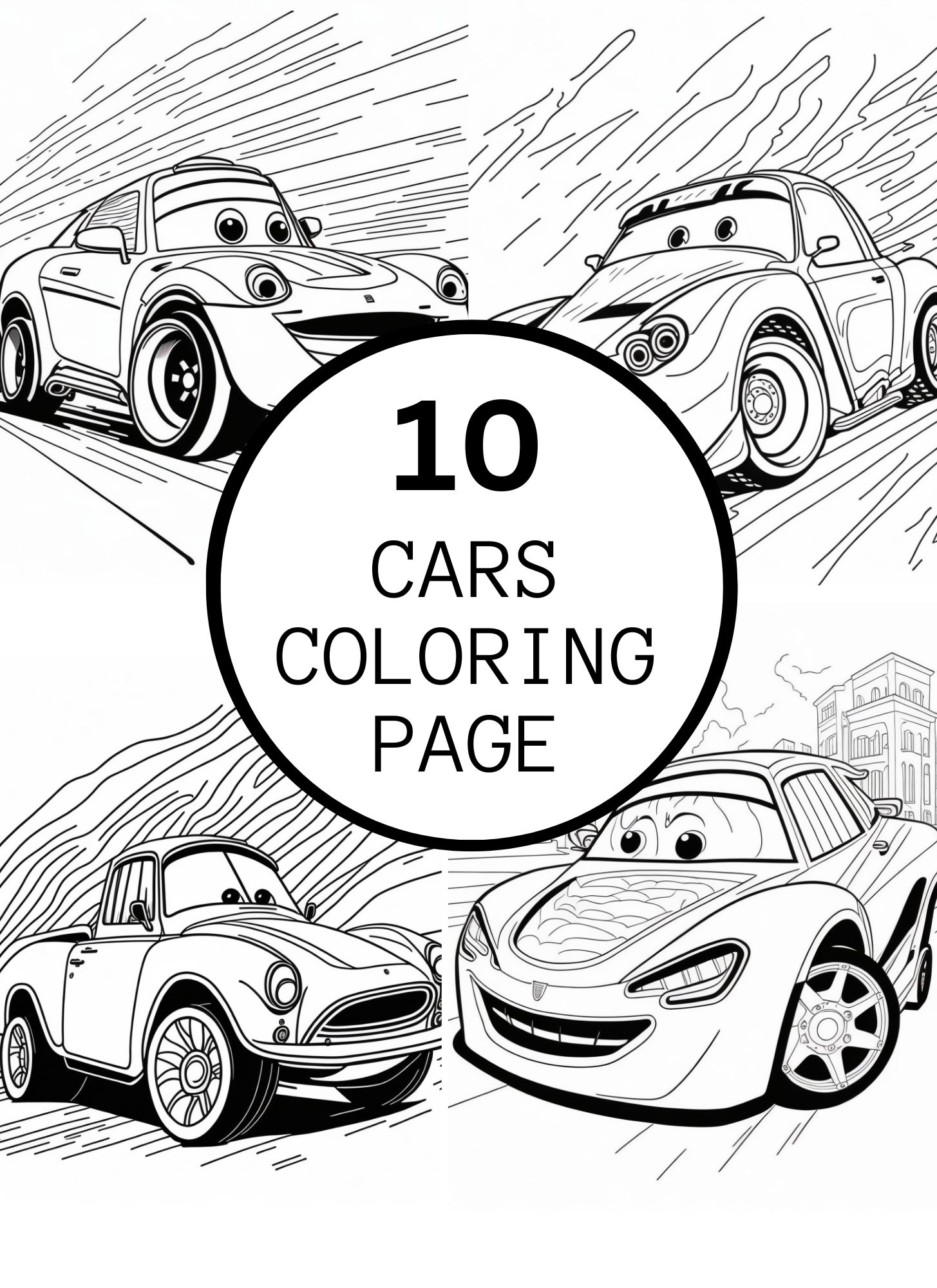 Realistic car coloring pages for kids and adults made by teachers