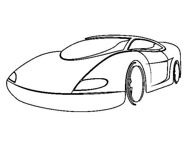 Sport car coloring page