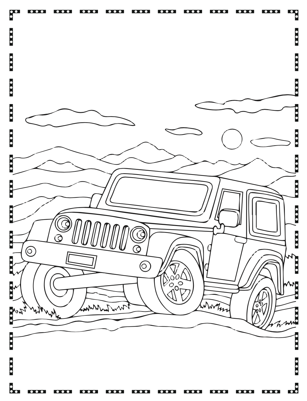 Kids truck coloring book