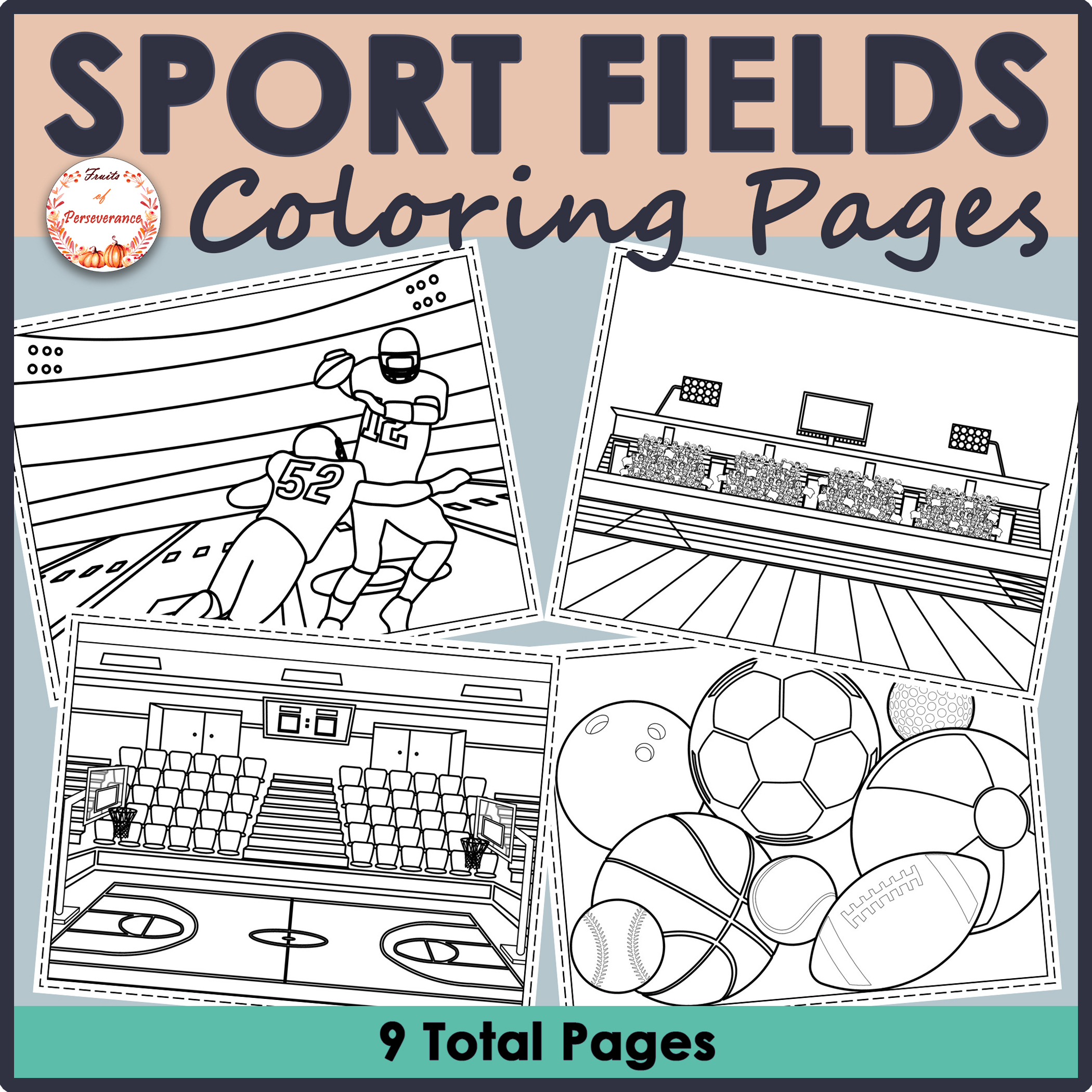 Sport fields and events coloring pages made by teachers