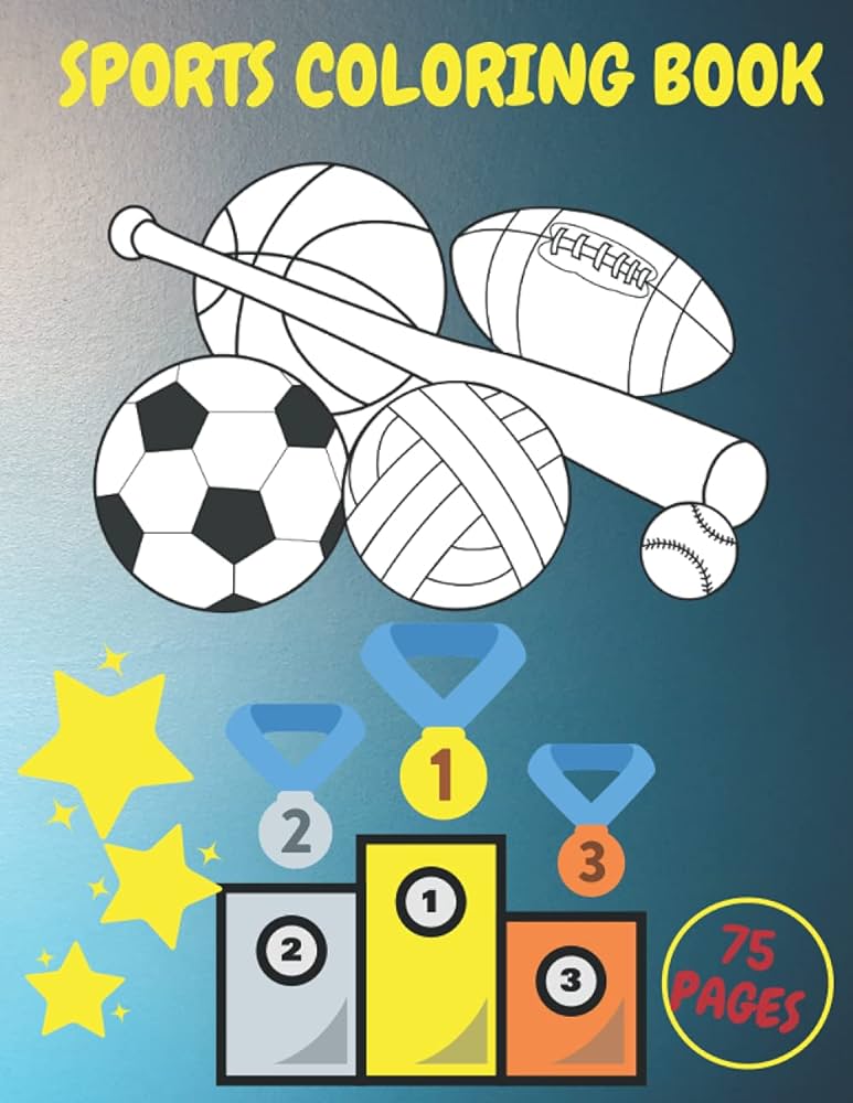 Sports coloring book full