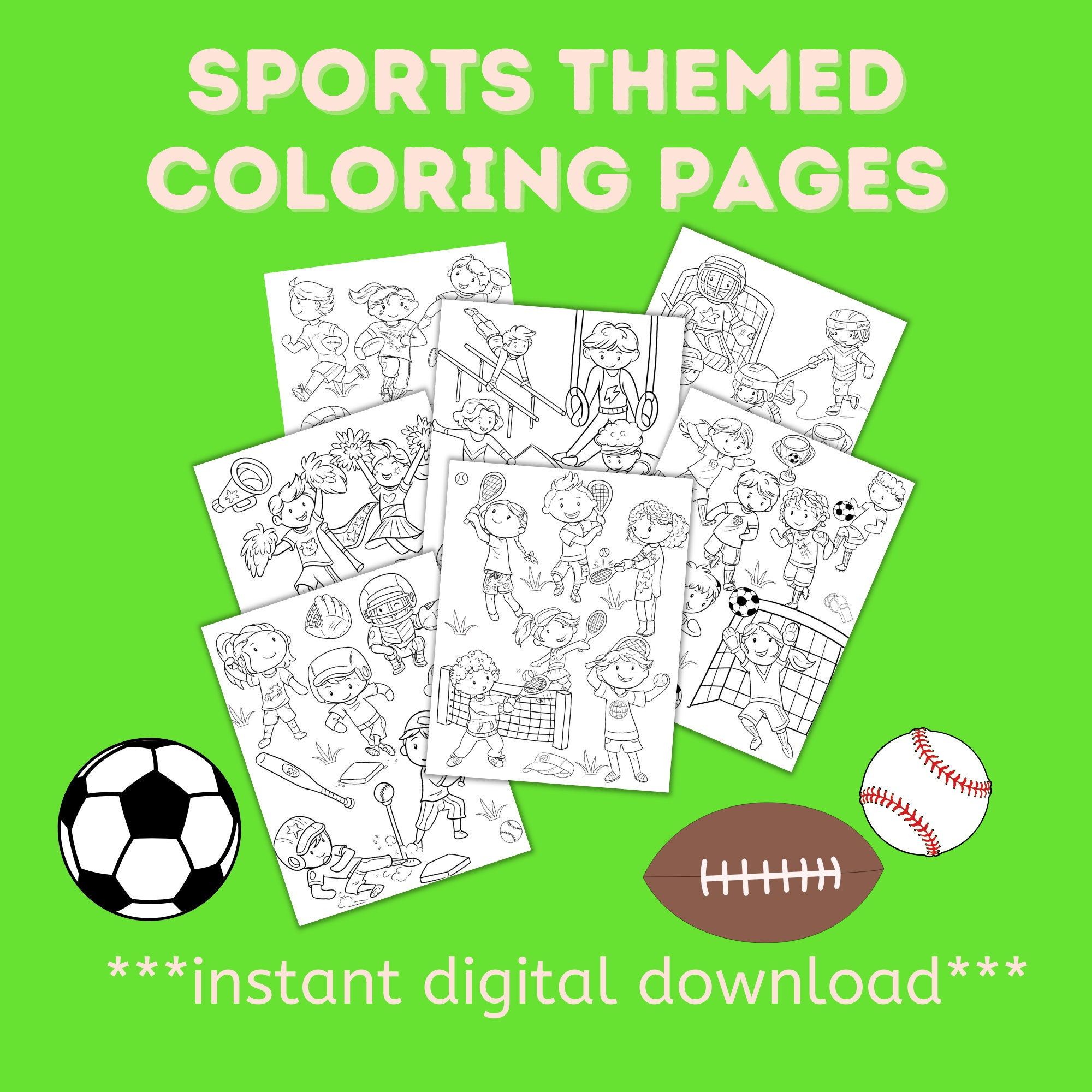 Sports coloring pages for kids printable coloring pages coloring pages for kids sports birthday party activity birthday party activity