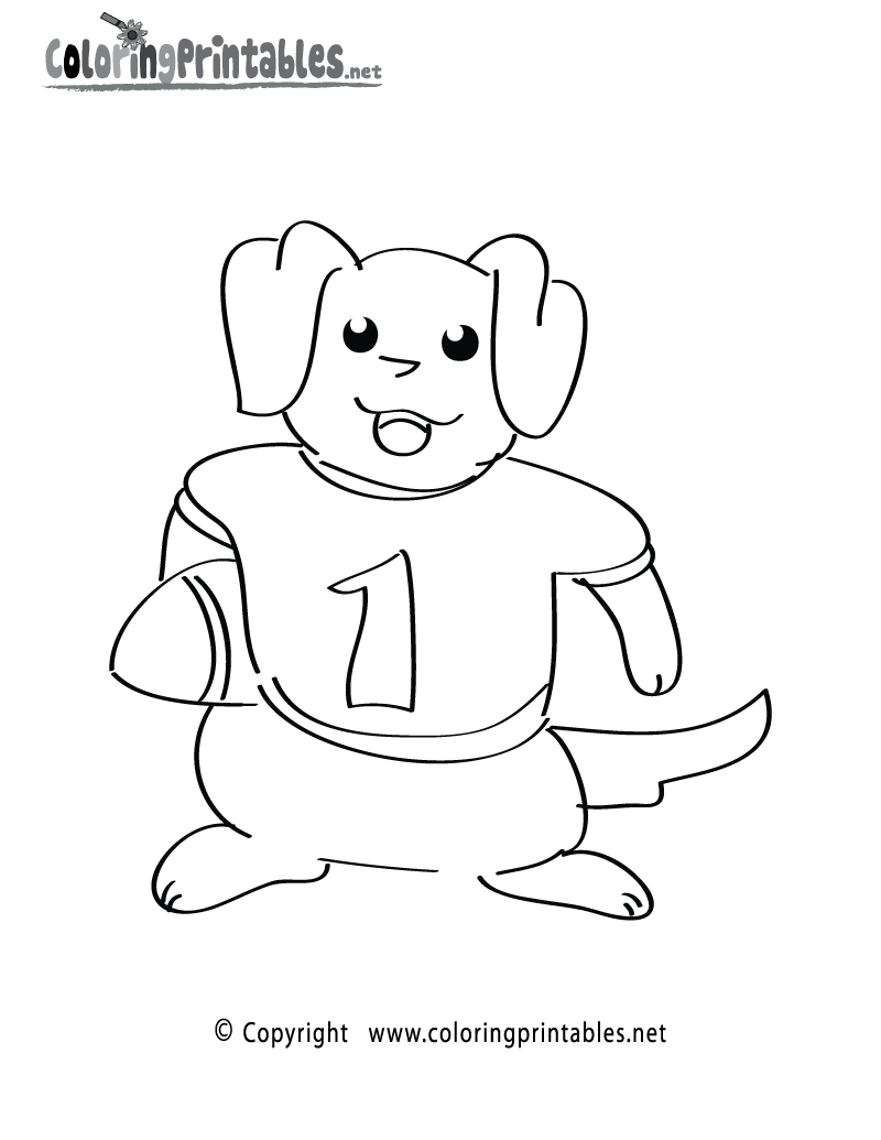 Football player coloring page