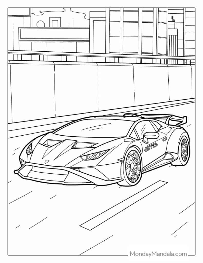 Lamborghini coloring pages free pdf printables